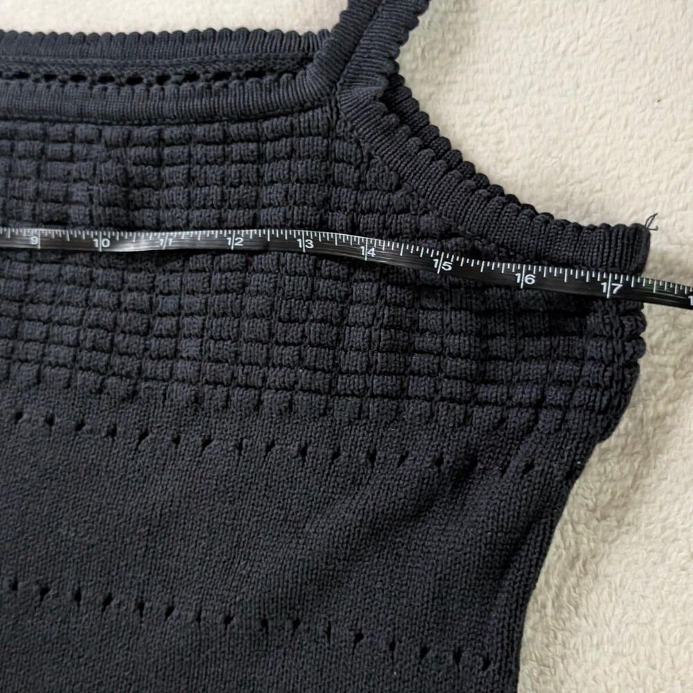 Vintage Silk Knit Camisole Tank Top Women's Medium Black - Picture 8 of 9